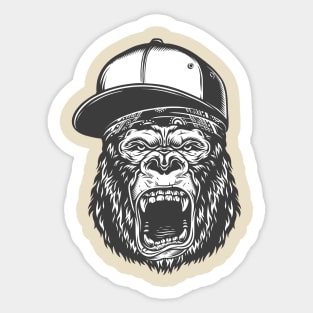 gorilla head Sticker